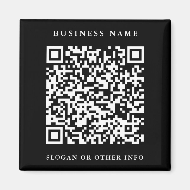 Imán Enlace a sitio web de código QR para negocios simp (Frente)