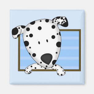 Imán enmarcado del Dalmatian del dibujo animado