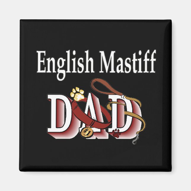 Imán enmascaramiento inglés papá Magnet (Frente)