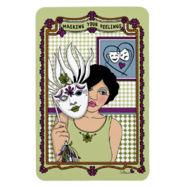 Imán Enmascarar tus sentimientos_A_4x6 refrigerador