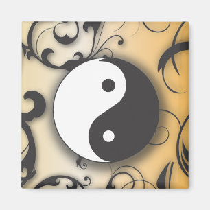 Imán Ennegrézcase con Yin de bronce y Yang con las