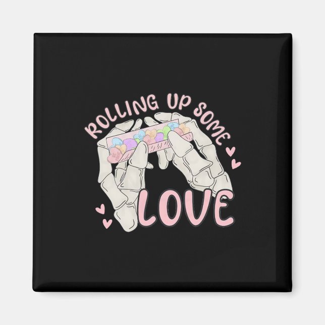 Imán Enrollando Algo de Amor San Valentín  (Frente)