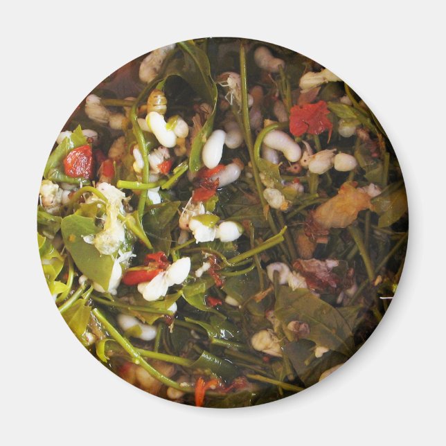 Imán Ensalada de huevo de hormiga roja... Comida callej (Frente)