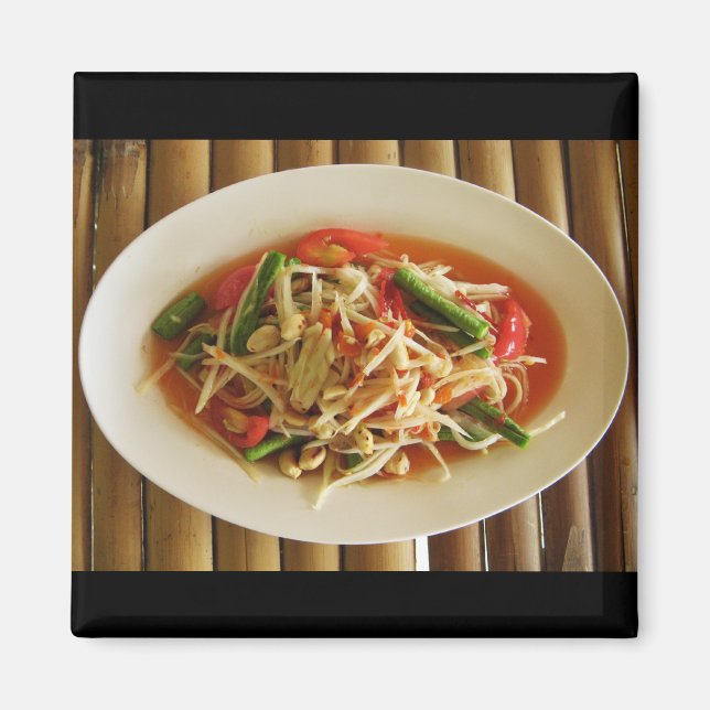 Imán Ensalada de Papaya picante [Som Tam] ... Comida la (Frente)