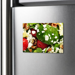 Imán Ensalada Fresca Con Espinacas, Aguacate y Fresa