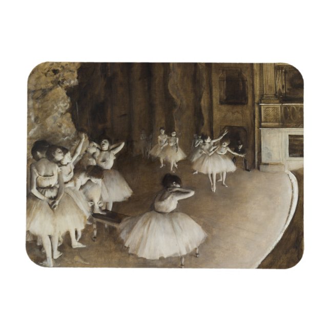 Imán Ensayo De Ballet Sobre El Escenario Edgar Degas (Horizontal)