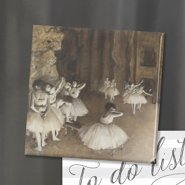 Imán Ensayo de ballet sobre el escenario | Edgar Degas (Subido por el creador)