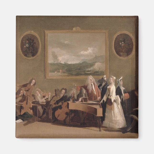 Imán Ensayo de una ópera, c.1709 (aceite sobre lienzo)  (Frente)
