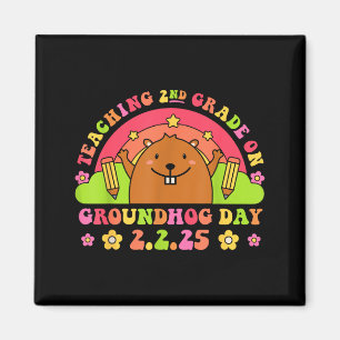 Imán Enseñando 2do Grado El Día De La Marmota Divertido