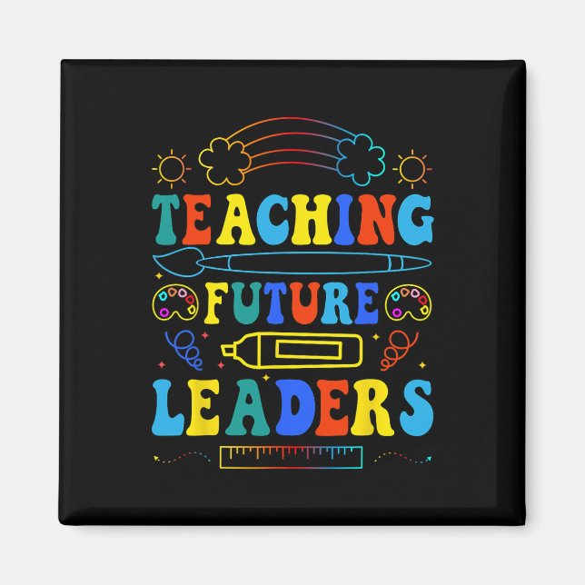 Imán Enseñando a futuros líderes Groovy Teacher de vuel (Frente)
