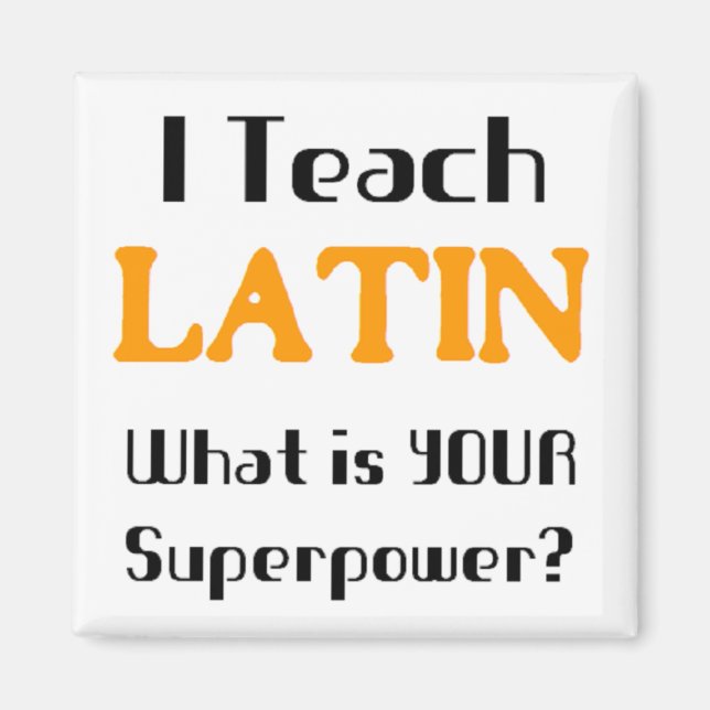 Imán enseñanza en latín (Frente)