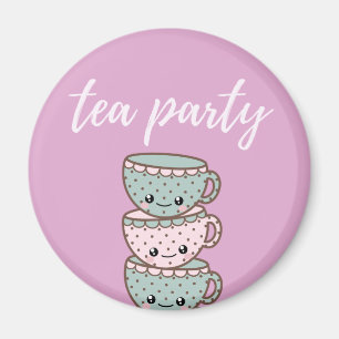 Imán Enseñanzas de Fiesta de té rosado