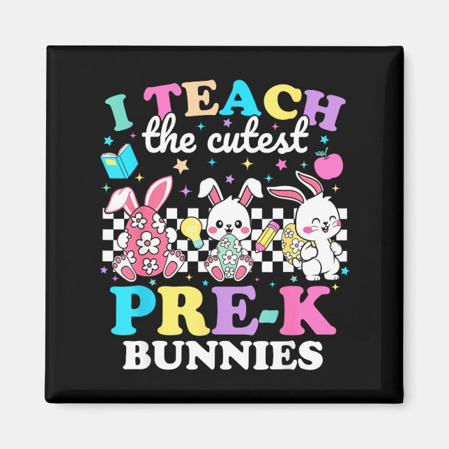Imán Enseño a los conejitos más lindos de pre-k diverti (Frente)