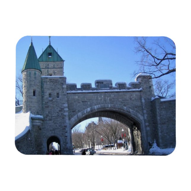 Imán Entrada a la Ciudad Vieja de Quebec, Quebec, Canad (Horizontal)
