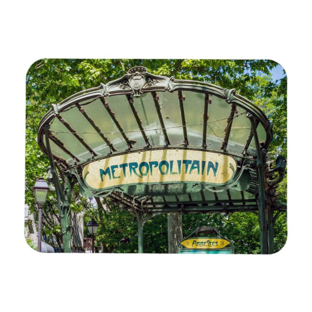 Imán Entrada a la estación de metro de Montmartre - Par (Horizontal)