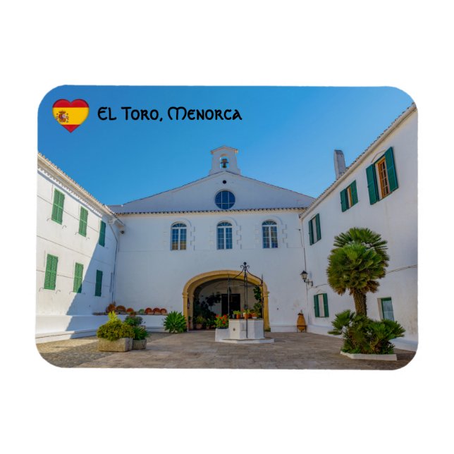 Imán Entrada al Monasterio Monte Toro - Menorca, España (Horizontal)