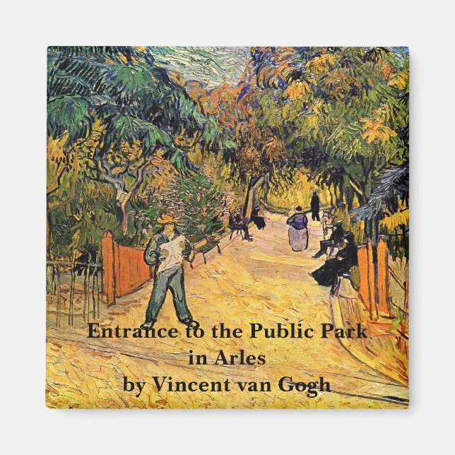 Imán Entrada al parque público de Vincent van Gogh (Frente)