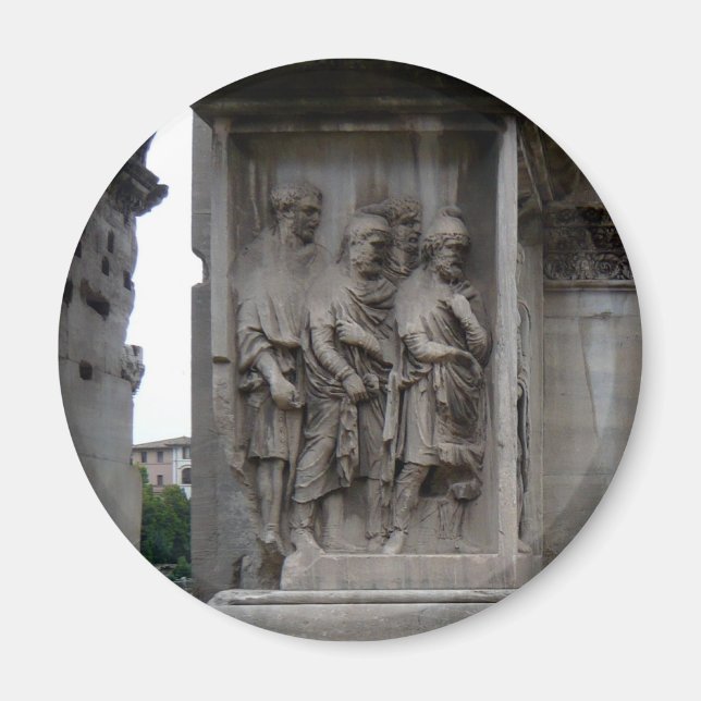 Imán Entrada romana de ruinas en Roma Italia (Frente)