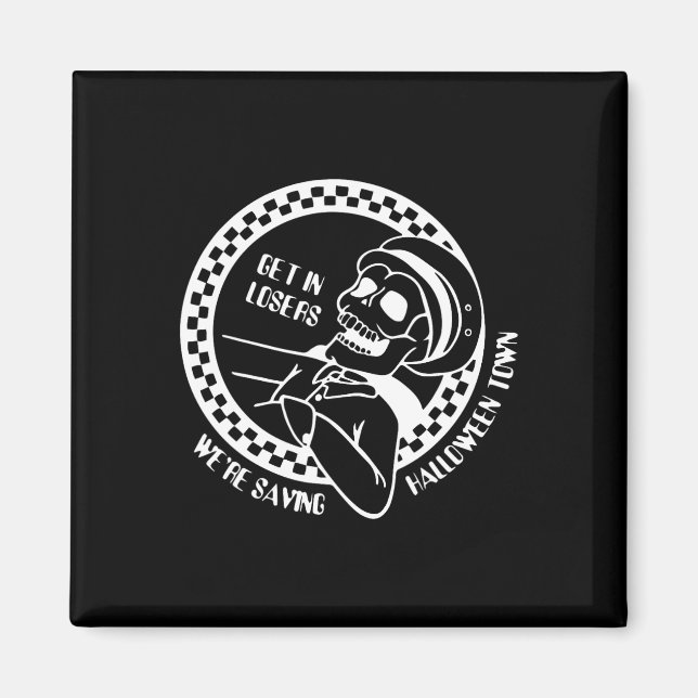 Imán Entrar Perdedores Lazy Halloween Disstume Fun Skel (Frente)