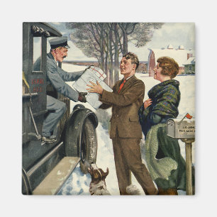 Imán Entrega de Mailman, Navidades victorianos de época