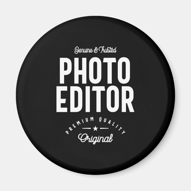 Imán Entrega de títulos de trabajo del editor de fotos (Frente)