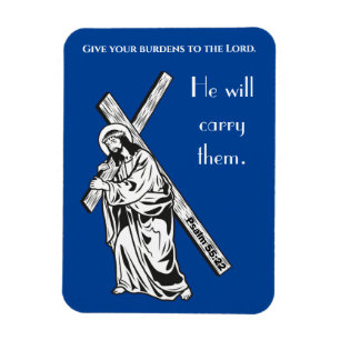 Imán Entrega tus cargas al Señor Verso de la Biblia