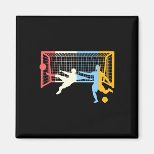 Imán Entrenador Amante del Fútbol Retro Vintage Jugador