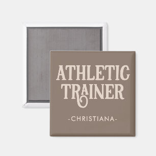 Imán Entrenador Atlético de Nombre Personalizado