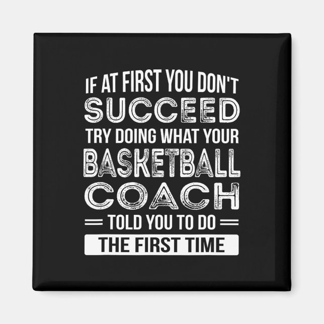 Imán Entrenador de básquetbol regalo Diversión gracias  (Frente)