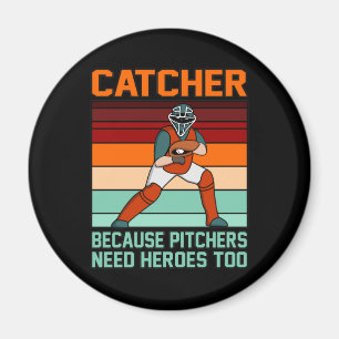 Imán Entrenador de béisbol Catcher Pitcher Sports Play