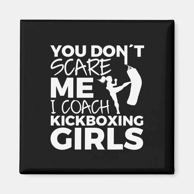 Imán Entrenador de chicas de kickboxing  (Frente)