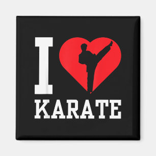 Imán Entrenador de lucha de cinturón de karate que amo