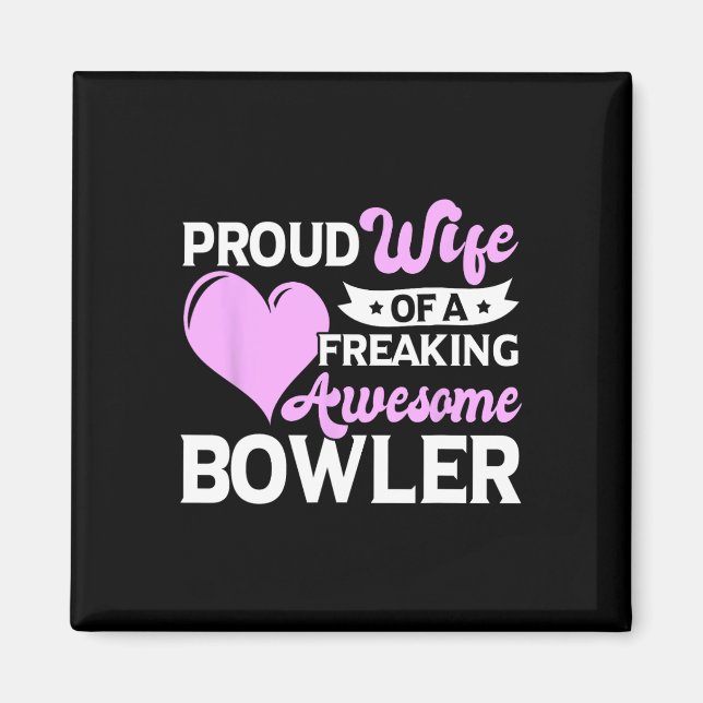 Imán Entrenador del Bowler Bowler Wife (Frente)