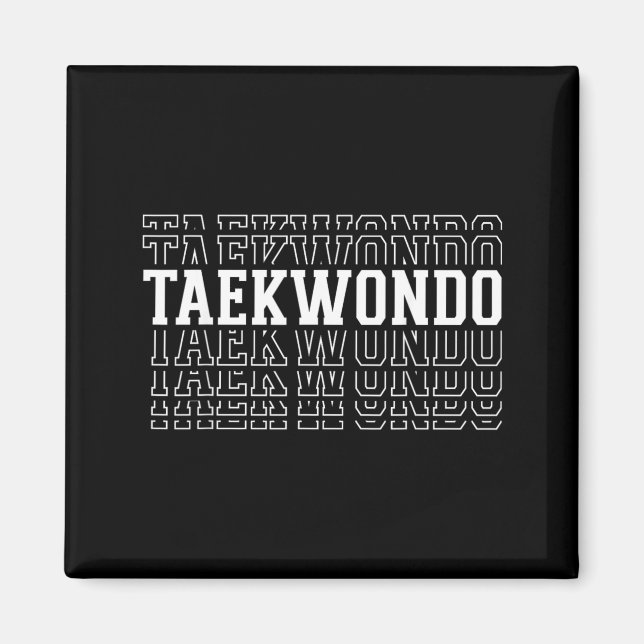 Imán Entrenador Instructor de Taekwondo Texto Divertido (Frente)