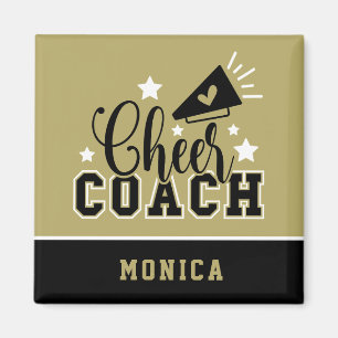 Imán Entrenador personalizado de oro y negro