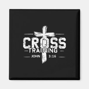 Imán Entrenamiento Cruzado John 3_16 Fe Cristiana Motiv