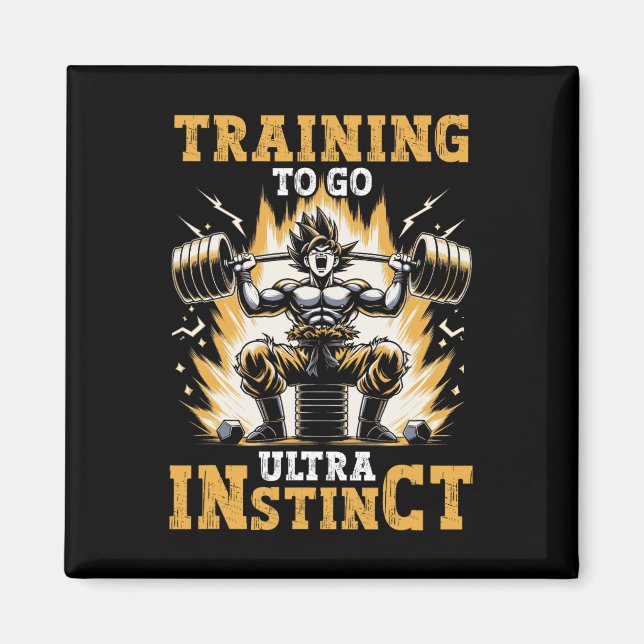 Imán Entrenamiento Para Ir Ultra Instinto Gym Halterofi (Frente)