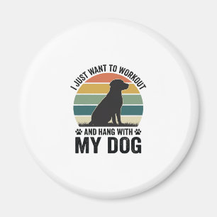 Imán Entrenar y pasar el rato con mi perro Diseño vinta