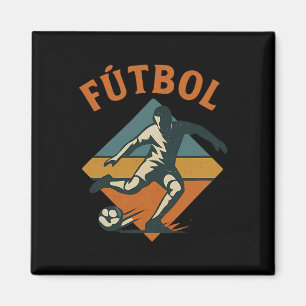 Imán Entusiasta del Fútbol Estilo Retro Vintage
