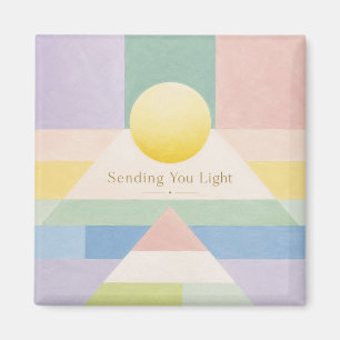 Imán Enviándote Luz Geométrica Pastel Inspiración