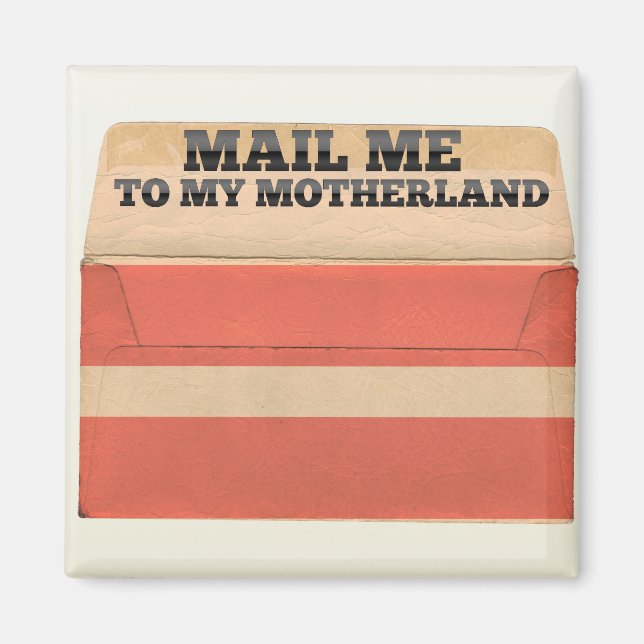 Imán Enviarme por correo a Letonia (Frente)