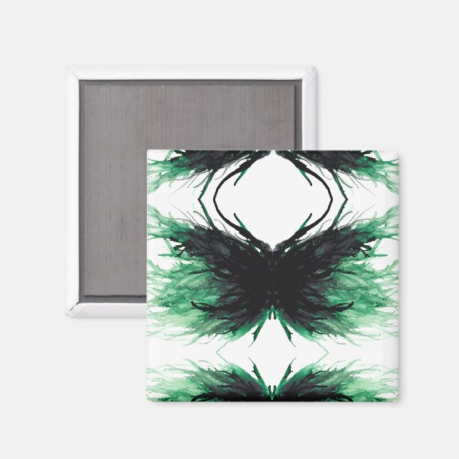 Imán Envy Abstract 7 Deadly Sins Alcohol Ink Art (Anverso/Reverso)