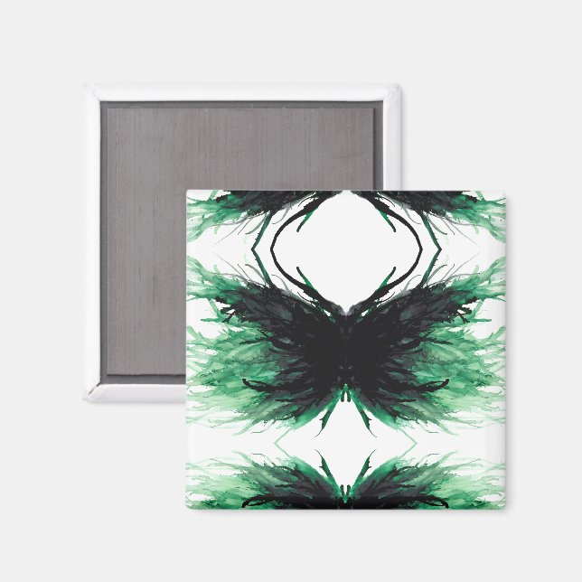 Imán Envy Abstract 7 Deadly Sins Alcohol Ink Art (Anverso/Reverso)