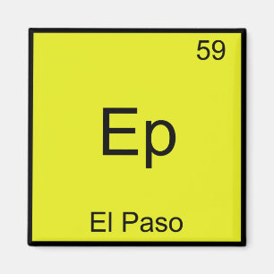 Imán Ep - El Paso City Chemistry Elemento Symbol T-Shir