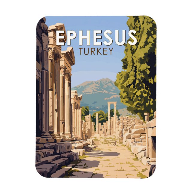 Imán Ephesus Turquía Viaje arte Vintage (Vertical)