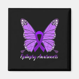 Imán Epilepsia Awareness Butfly Púrpura Cinta Epileps