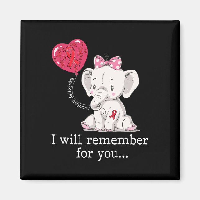 Imán Epilepsia Awareness Elephant (Frente)