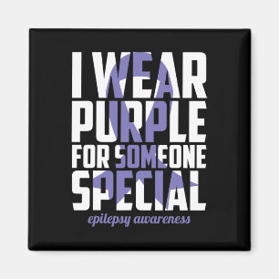 Imán Epilepsia Awareness Purple For Someone Special Rib