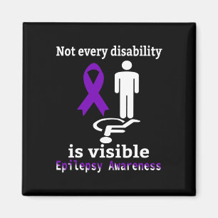 Imán Epilepsia Awareness Purple Ribbon Epilepsia Suppor