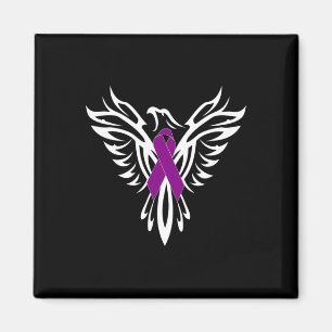 Imán Epilepsia Awareness Púrple Ribbon Phoenix